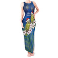 New Zealand Kakapo Christmas Tank Maxi Dress Owl Parrot Santa Sliver Fern Manuka - Blue - Aussie Hoodie