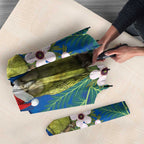 New Zealand Kakapo Christmas Umbrella Owl Parrot Santa Sliver Fern Manuka - Blue - Aussie Hoodie