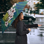 New Zealand Kakapo Christmas Umbrella Owl Parrot Santa Sliver Fern Manuka - Blue - Aussie Hoodie