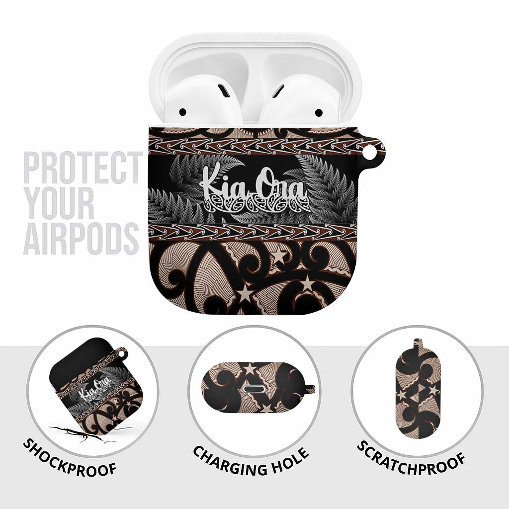Kia Ora New Zealand AirPods Case Aotearoa Proud Maori Silver Fern - Aussie Hoodie