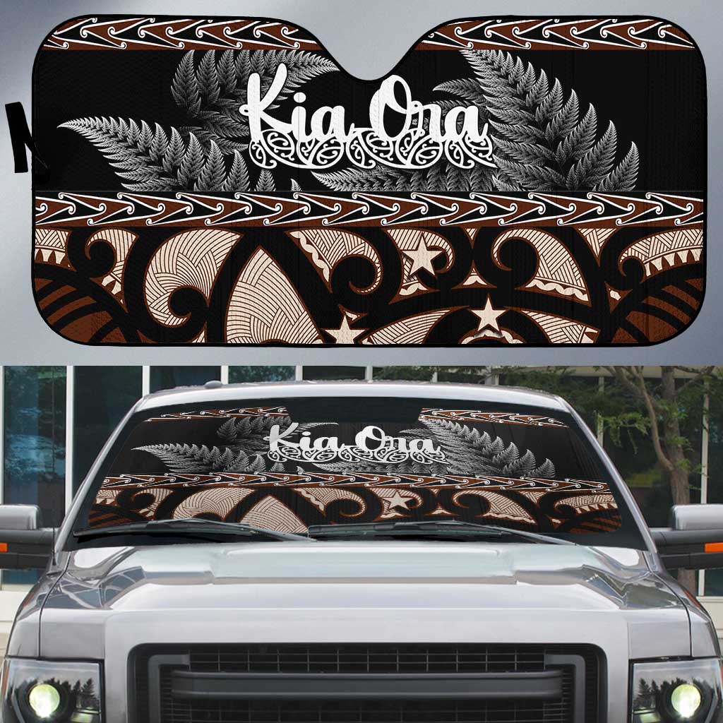 Kia Ora New Zealand Auto Sun Shade Aotearoa Proud Maori Silver Fern - Aussie Hoodie