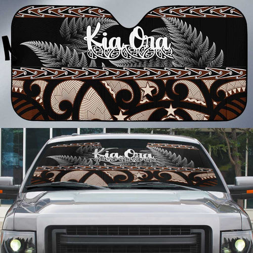 Kia Ora New Zealand Auto Sun Shade Aotearoa Proud Maori Silver Fern - Aussie Hoodie