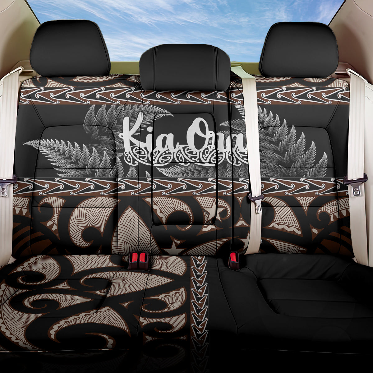 kia-ora-new-zealand-back-car-seat-cover-aotearoa-proud-maori-with-silver-fern