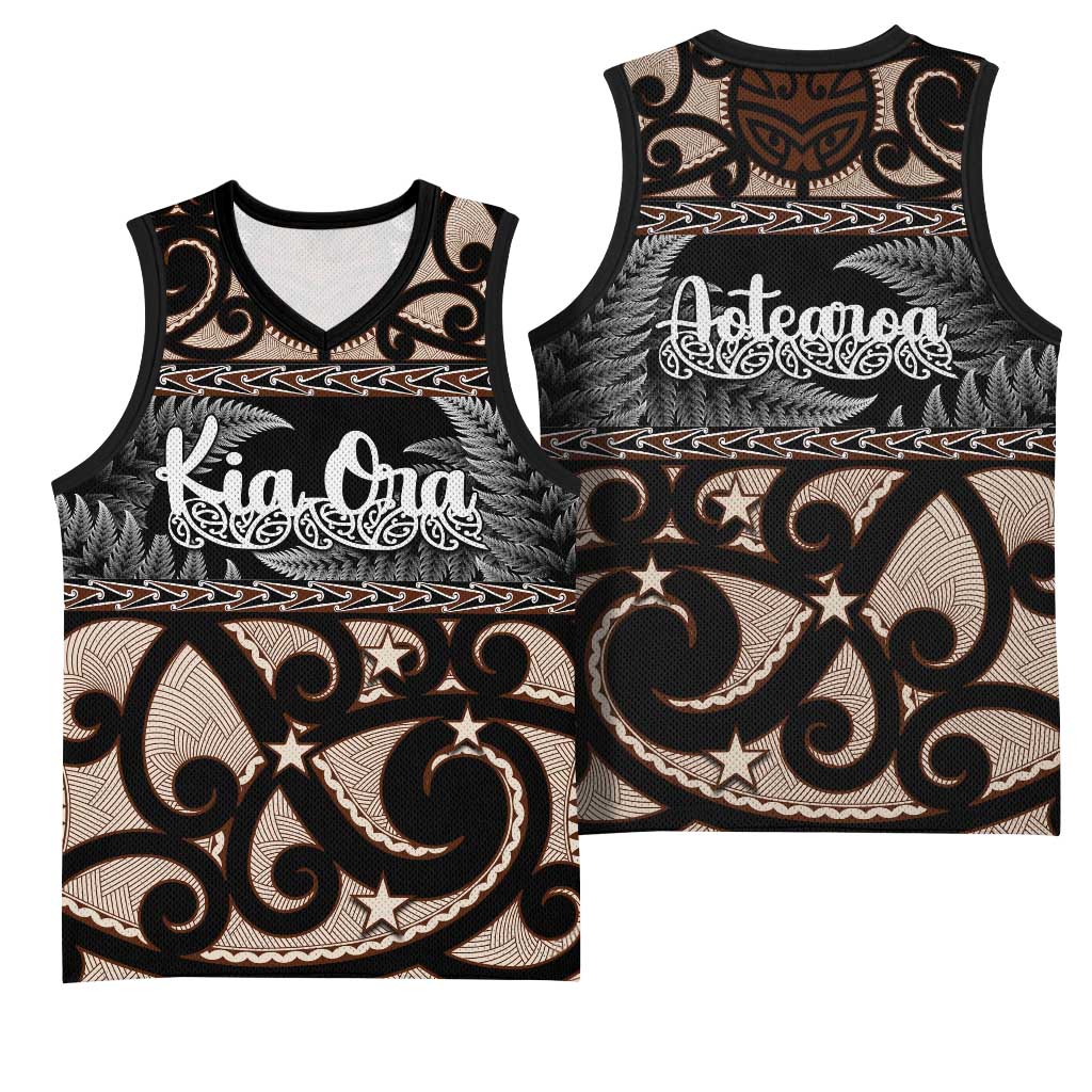 Kia Ora New Zealand Basketball Jersey Aotearoa Proud Maori Silver Fern - Aussie Hoodie