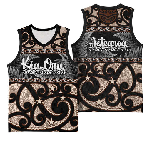 Kia Ora New Zealand Basketball Jersey Aotearoa Proud Maori Silver Fern - Aussie Hoodie