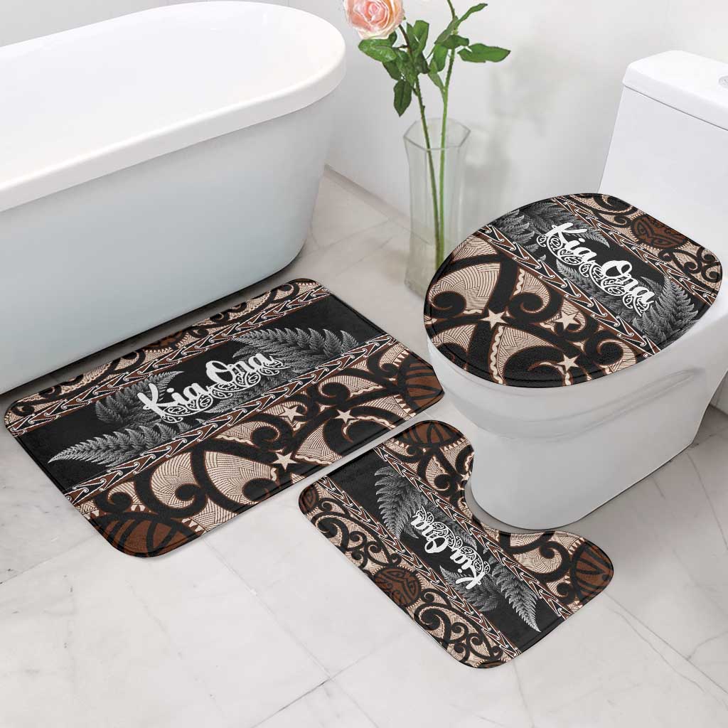 Kia Ora New Zealand Bathroom Set Aotearoa Proud Maori Silver Fern - Aussie Hoodie