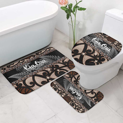 Kia Ora New Zealand Bathroom Set Aotearoa Proud Maori Silver Fern - Aussie Hoodie