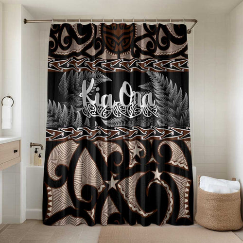 Kia Ora New Zealand Bathroom Set Aotearoa Proud Maori Silver Fern - Aussie Hoodie