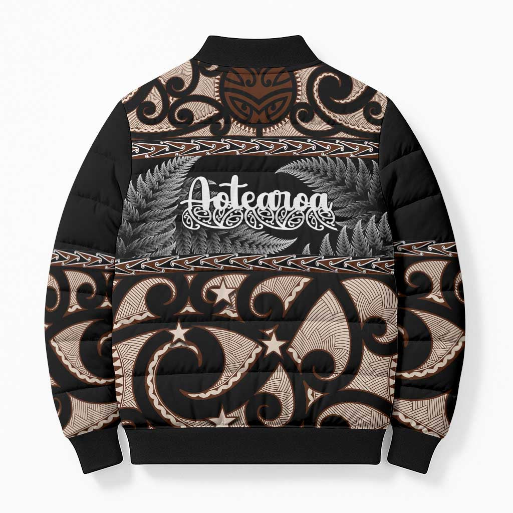 Kia Ora New Zealand Bomber Puffer Jacket Aotearoa Proud Maori Silver Fern - Aussie Hoodie