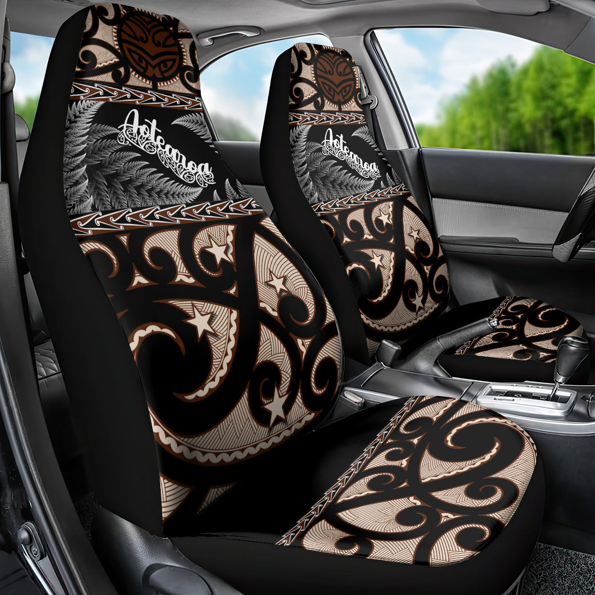 kia-ora-new-zealand-car-seat-cover-aotearoa-proud-maori-with-silver-fern