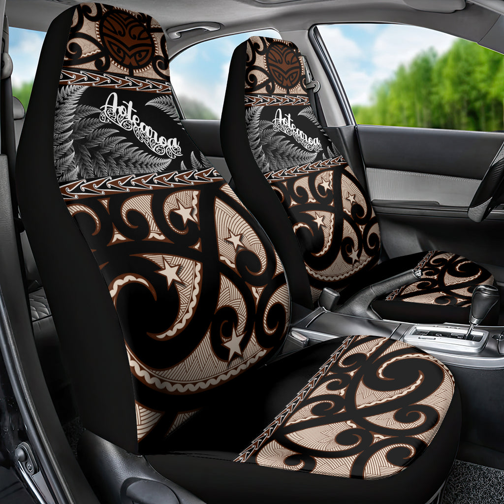 kia-ora-new-zealand-car-seat-cover-aotearoa-proud-maori-with-silver-fern