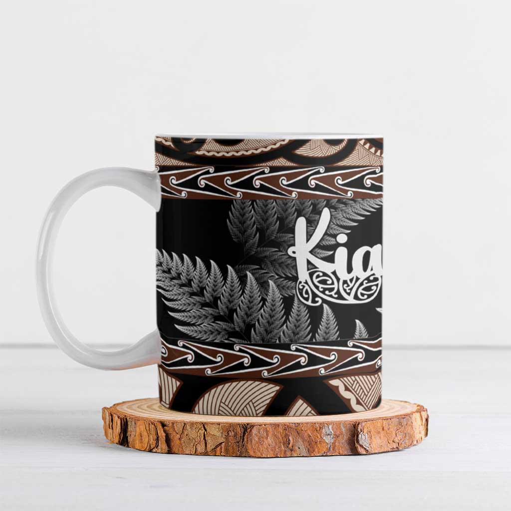 Kia Ora New Zealand Ceramic Mug Aotearoa Proud Maori Silver Fern - Aussie Hoodie