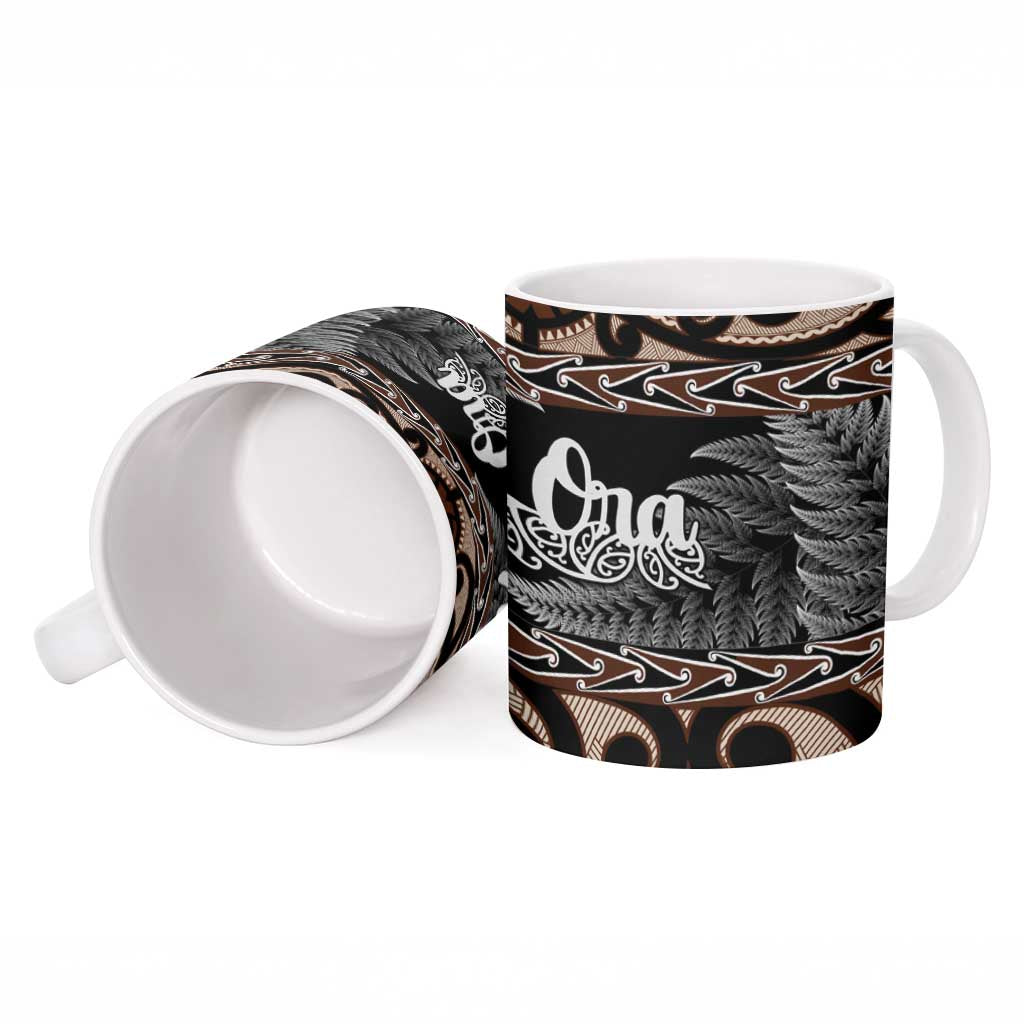 Kia Ora New Zealand Ceramic Mug Aotearoa Proud Maori Silver Fern - Aussie Hoodie