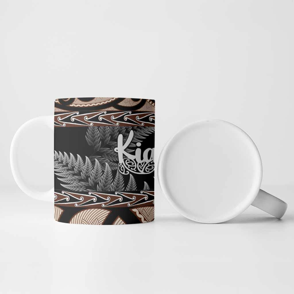 Kia Ora New Zealand Ceramic Mug Aotearoa Proud Maori Silver Fern - Aussie Hoodie