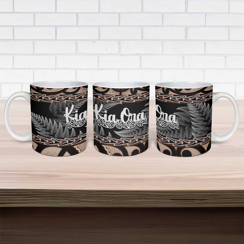 Kia Ora New Zealand Ceramic Mug Aotearoa Proud Maori Silver Fern - Aussie Hoodie
