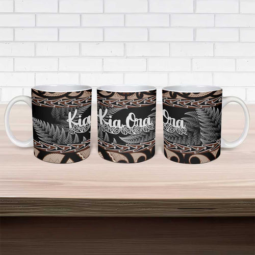 Kia Ora New Zealand Ceramic Mug Aotearoa Proud Maori Silver Fern - Aussie Hoodie