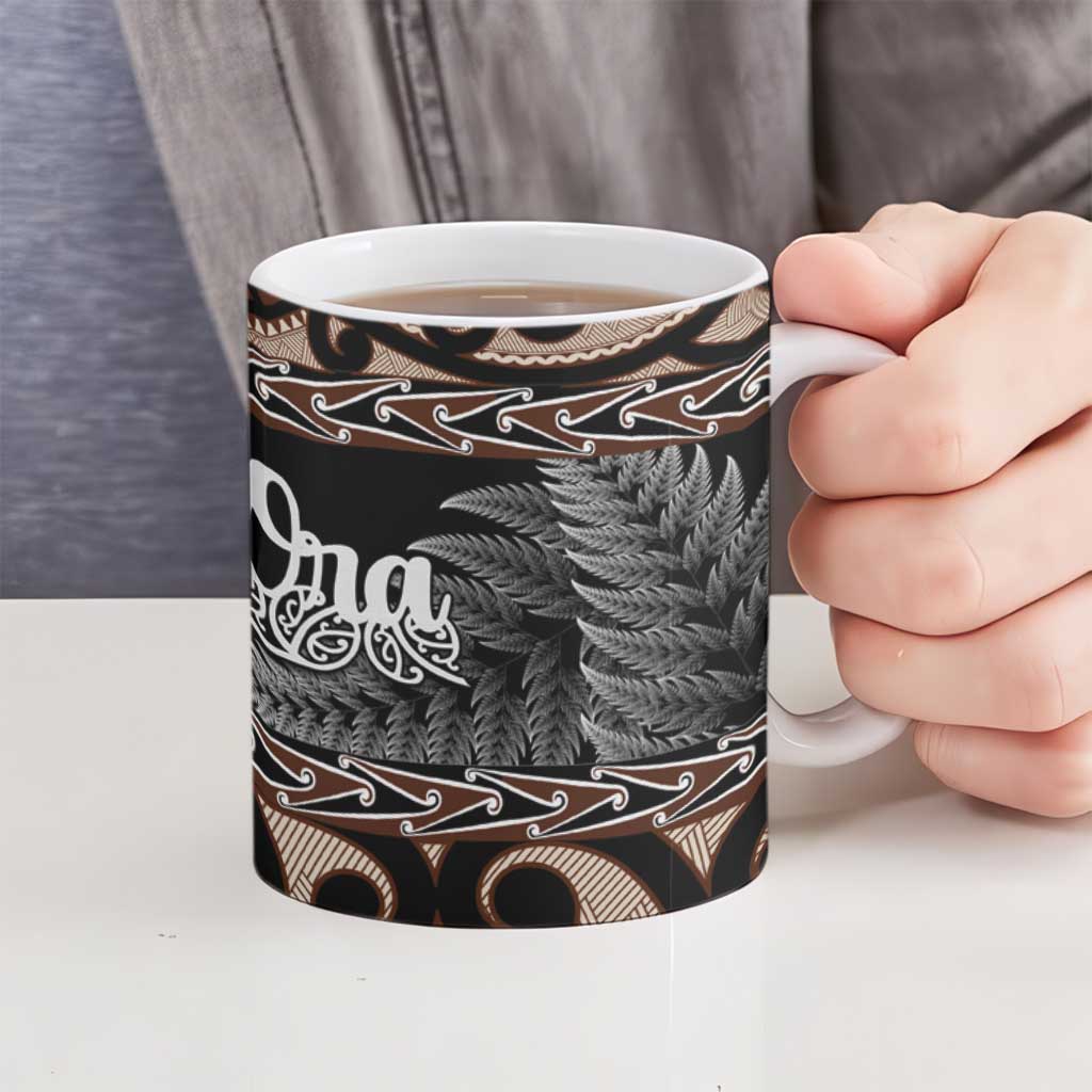Kia Ora New Zealand Ceramic Mug Aotearoa Proud Maori Silver Fern - Aussie Hoodie