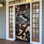 Kia Ora New Zealand Door Cover Aotearoa Proud Maori Silver Fern - Aussie Hoodie