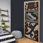 Kia Ora New Zealand Door Cover Aotearoa Proud Maori Silver Fern - Aussie Hoodie