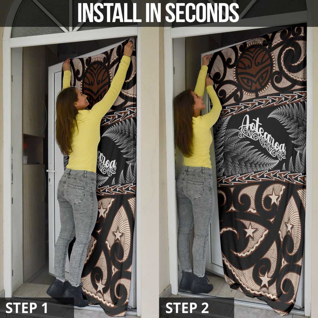Kia Ora New Zealand Door Cover Aotearoa Proud Maori Silver Fern - Aussie Hoodie