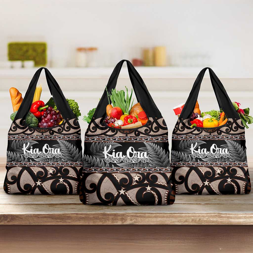 Kia Ora New Zealand Grocery Bag Aotearoa Proud Maori With Silver Fern