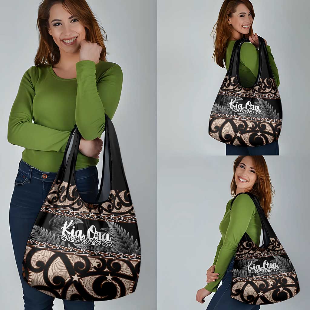 Kia Ora New Zealand Grocery Bag Aotearoa Proud Maori With Silver Fern