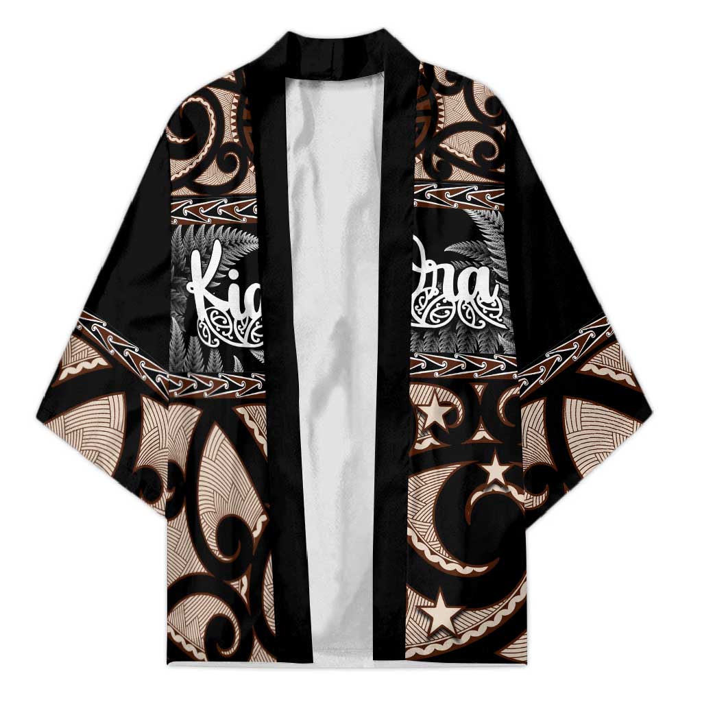 Kia Ora New Zealand Kimono Aotearoa Proud Maori Silver Fern - Aussie Hoodie