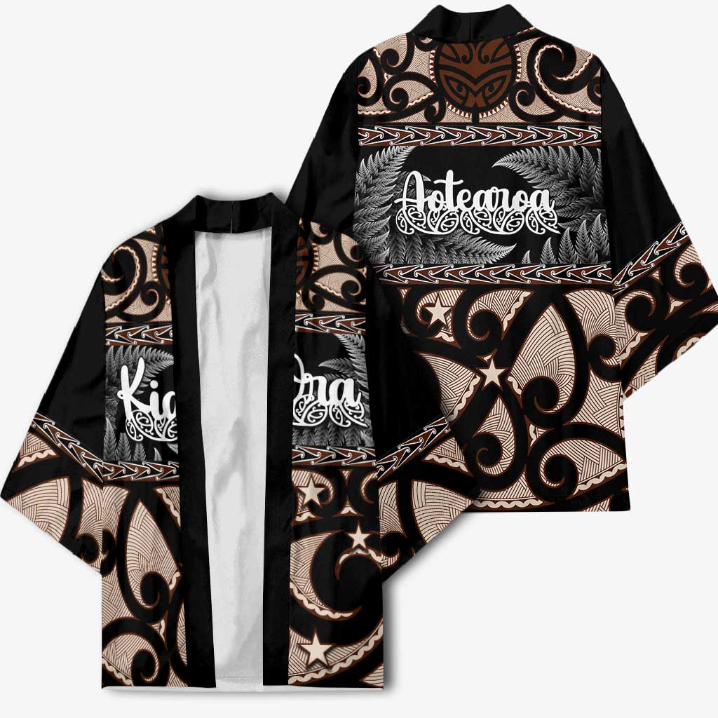 Kia Ora New Zealand Kimono Aotearoa Proud Maori Silver Fern - Aussie Hoodie