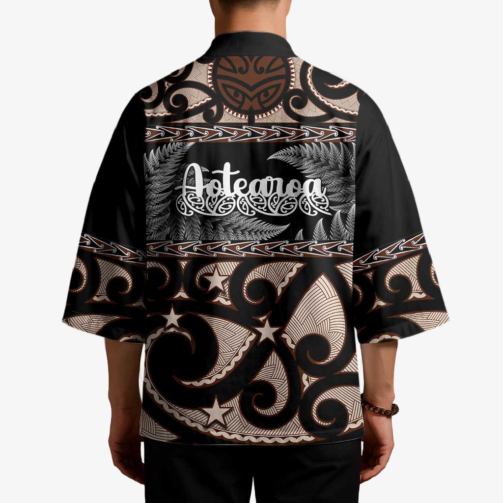 Kia Ora New Zealand Kimono Aotearoa Proud Maori Silver Fern - Aussie Hoodie