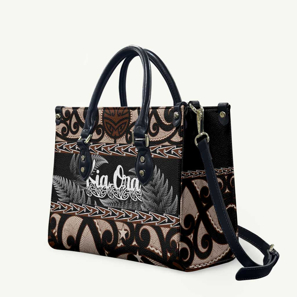 Kia Ora New Zealand Leather Bag Aotearoa Proud Maori Silver Fern - Aussie Hoodie