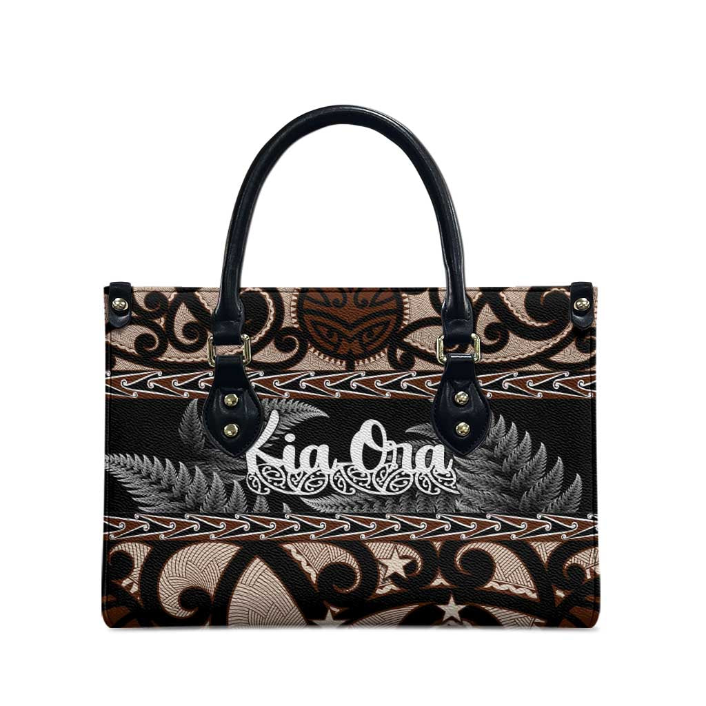 Kia Ora New Zealand Leather Bag Aotearoa Proud Maori Silver Fern - Aussie Hoodie