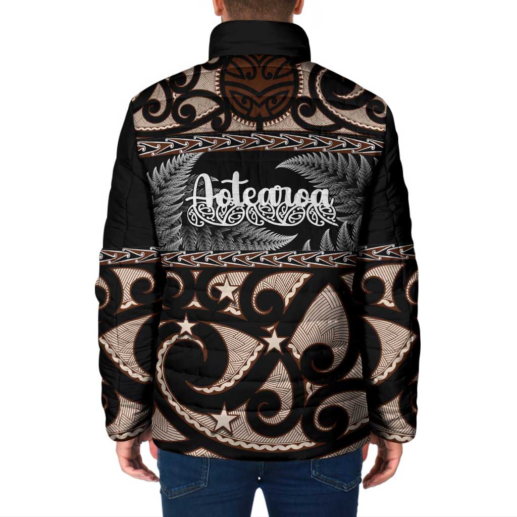 Kia Ora New Zealand Padded Jacket Aotearoa Proud Maori Silver Fern - Aussie Hoodie