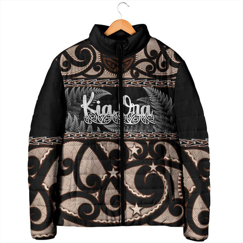 Kia Ora New Zealand Padded Jacket Aotearoa Proud Maori Silver Fern - Aussie Hoodie
