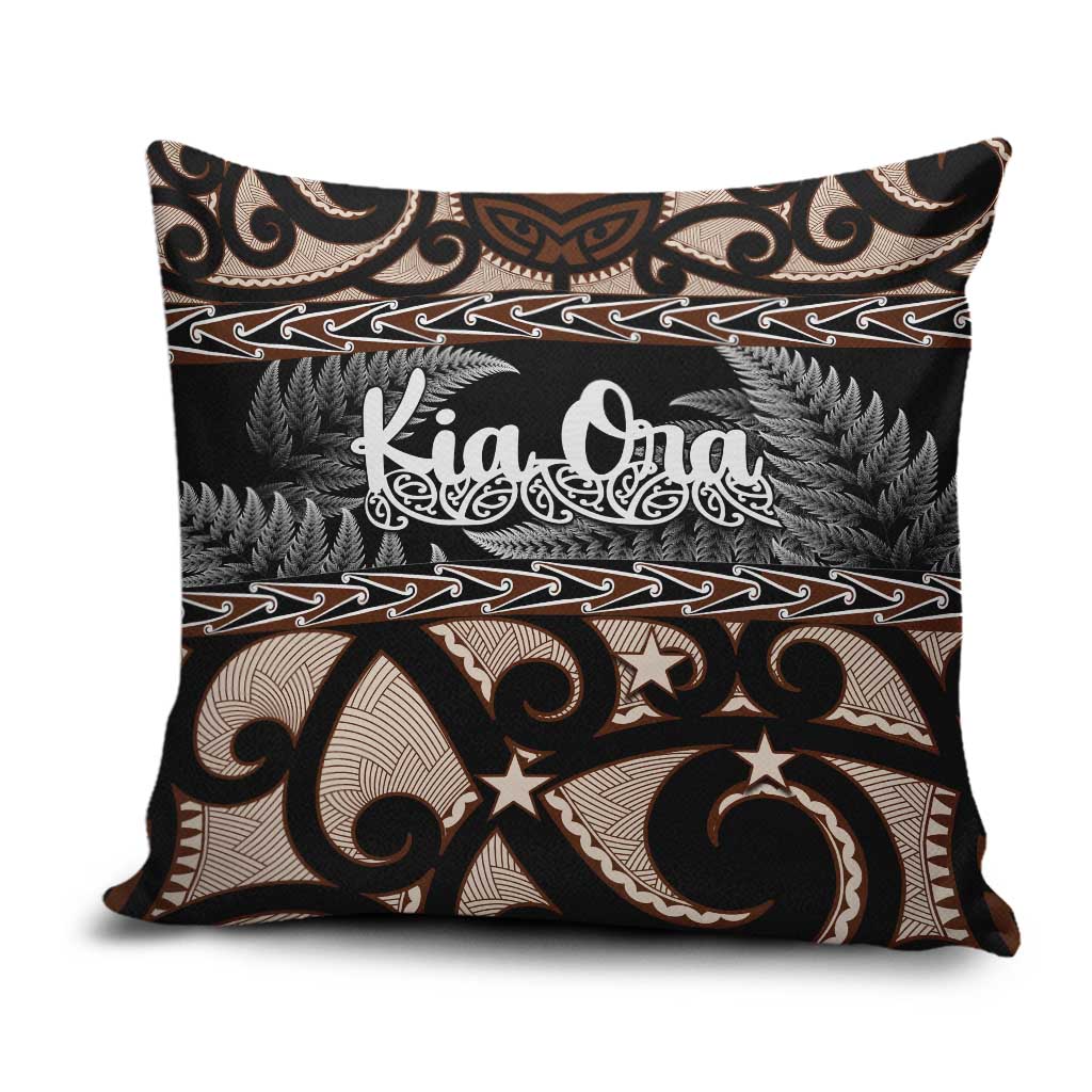 Kia Ora New Zealand Pillow Cover Aotearoa Proud Maori Silver Fern - Aussie Hoodie
