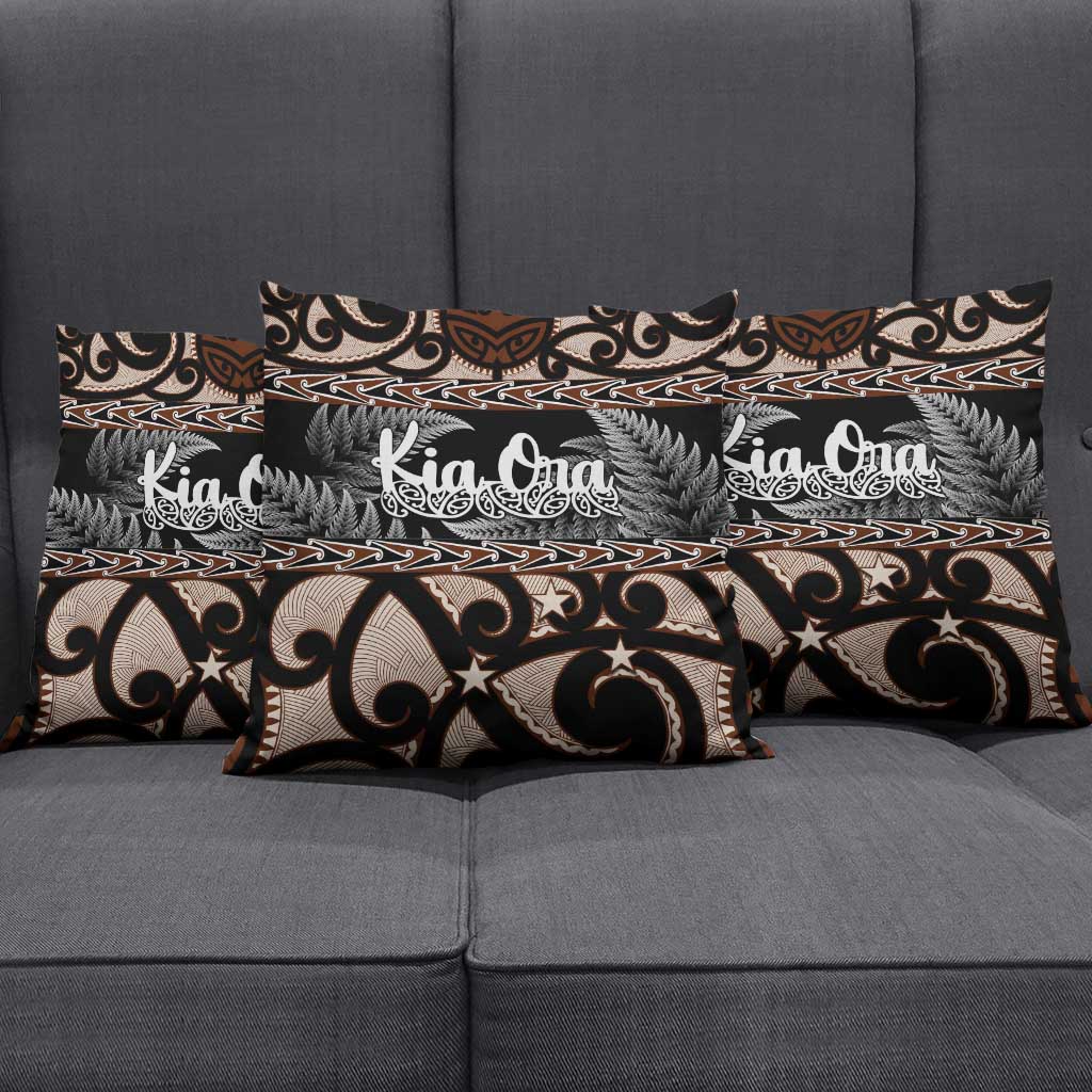 Kia Ora New Zealand Pillow Cover Aotearoa Proud Maori Silver Fern - Aussie Hoodie