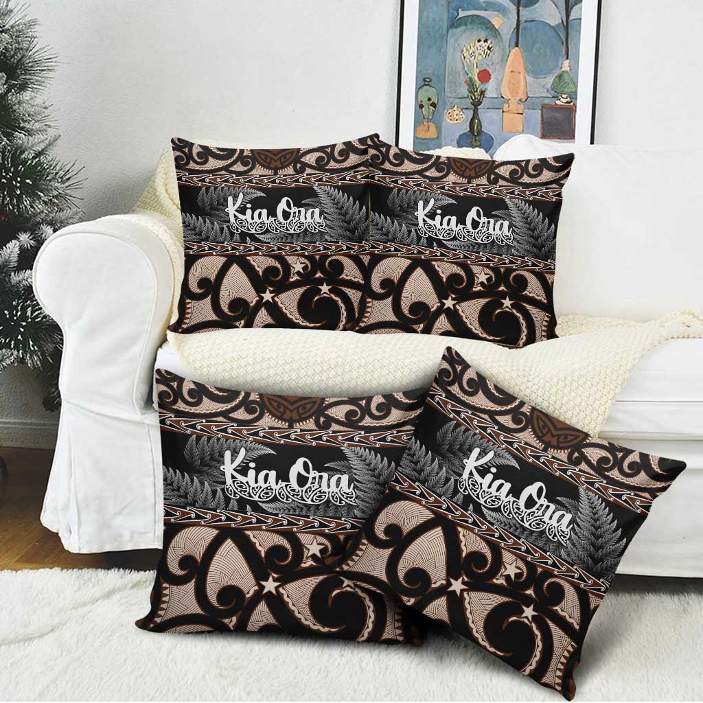 Kia Ora New Zealand Pillow Cover Aotearoa Proud Maori Silver Fern - Aussie Hoodie
