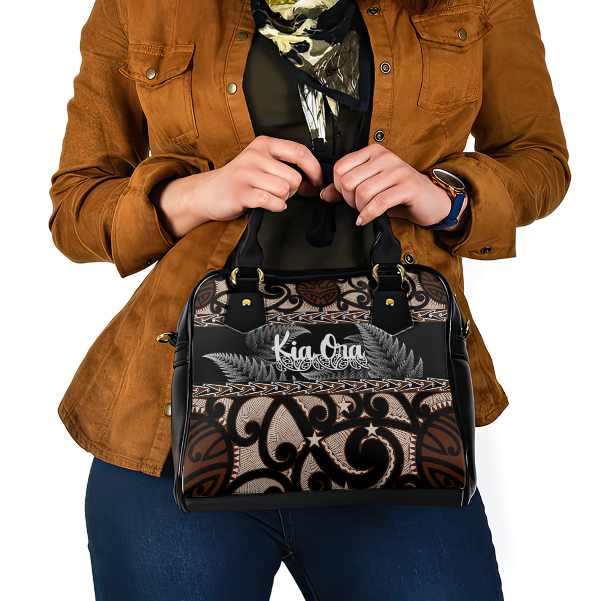 kia-ora-new-zealand-shoulder-handbag-aotearoa-proud-maori-with-silver-fern