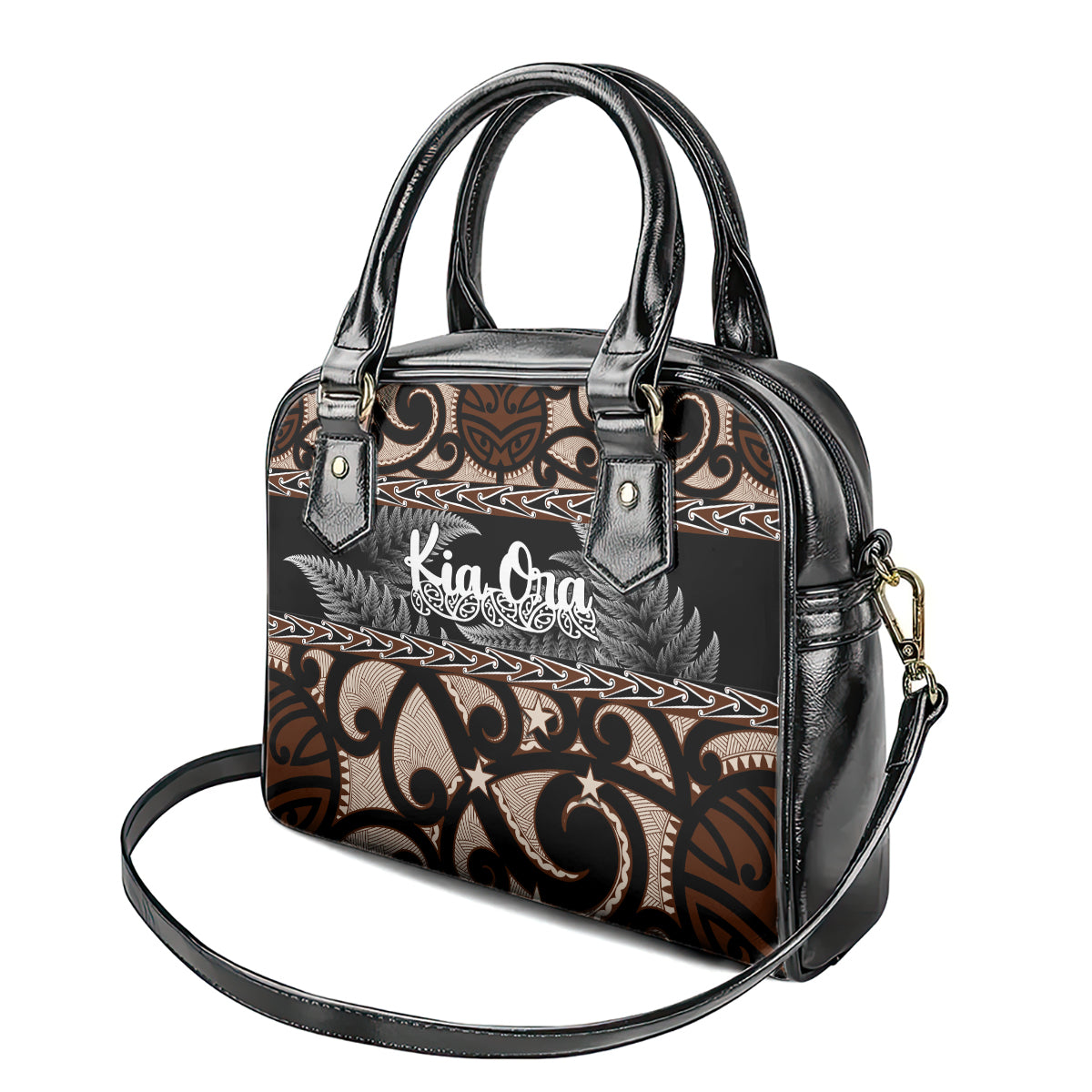 kia-ora-new-zealand-shoulder-handbag-aotearoa-proud-maori-with-silver-fern