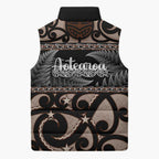 Kia Ora New Zealand Sleeveless Puffer Jacket Aotearoa Proud Maori Silver Fern - Aussie Hoodie