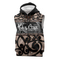 Kia Ora New Zealand Sleeveless Zip Hoodie Aotearoa Proud Maori Silver Fern LT14