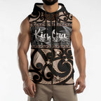 Kia Ora New Zealand Sleeveless Zip Hoodie Aotearoa Proud Maori Silver Fern LT14
