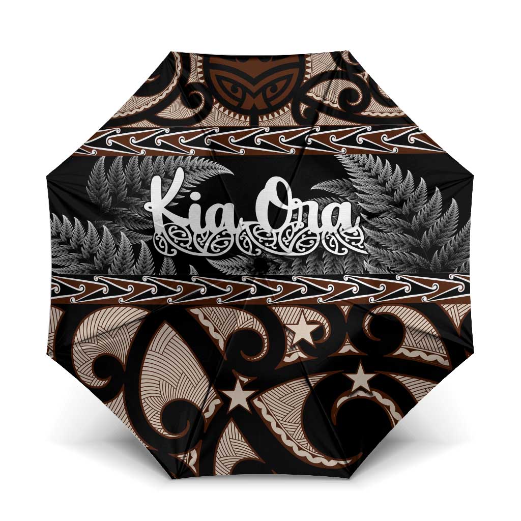 Kia Ora New Zealand Umbrella Aotearoa Proud Maori Silver Fern - Aussie Hoodie