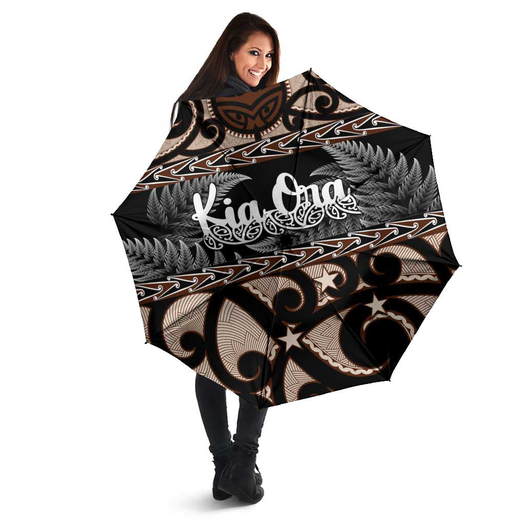 Kia Ora New Zealand Umbrella Aotearoa Proud Maori Silver Fern - Aussie Hoodie