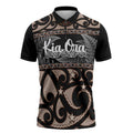 Kia Ora New Zealand Zipper Polo Shirt Aotearoa Proud Maori Silver Fern - Aussie Hoodie