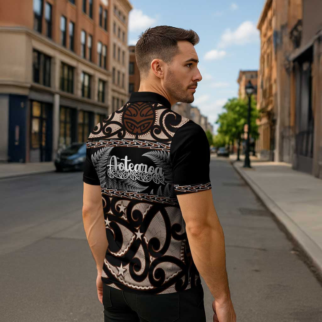 Kia Ora New Zealand Zipper Polo Shirt Aotearoa Proud Maori Silver Fern - Aussie Hoodie