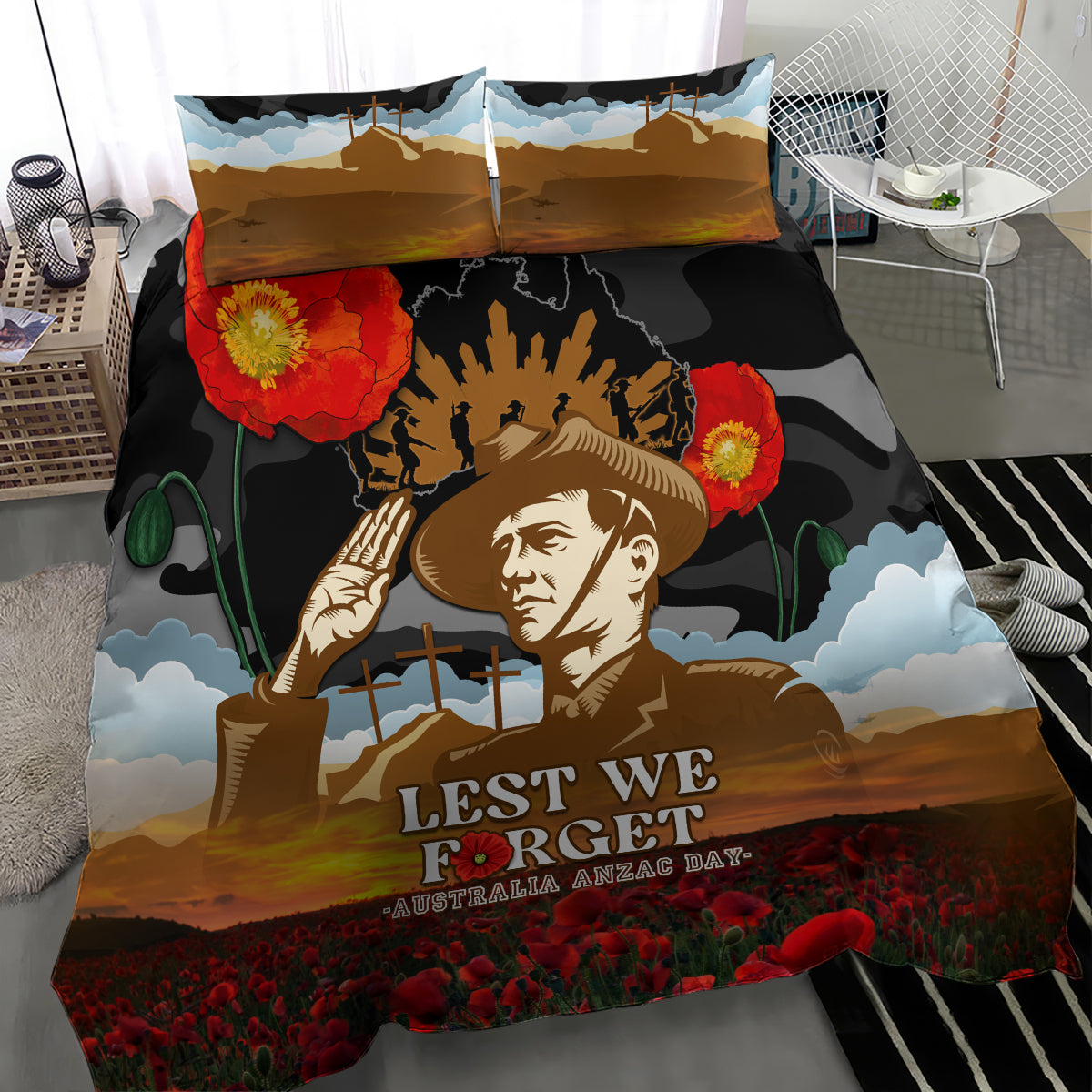 australia-anzac-day-bedding-set-lest-we-forget-australian-army-corps