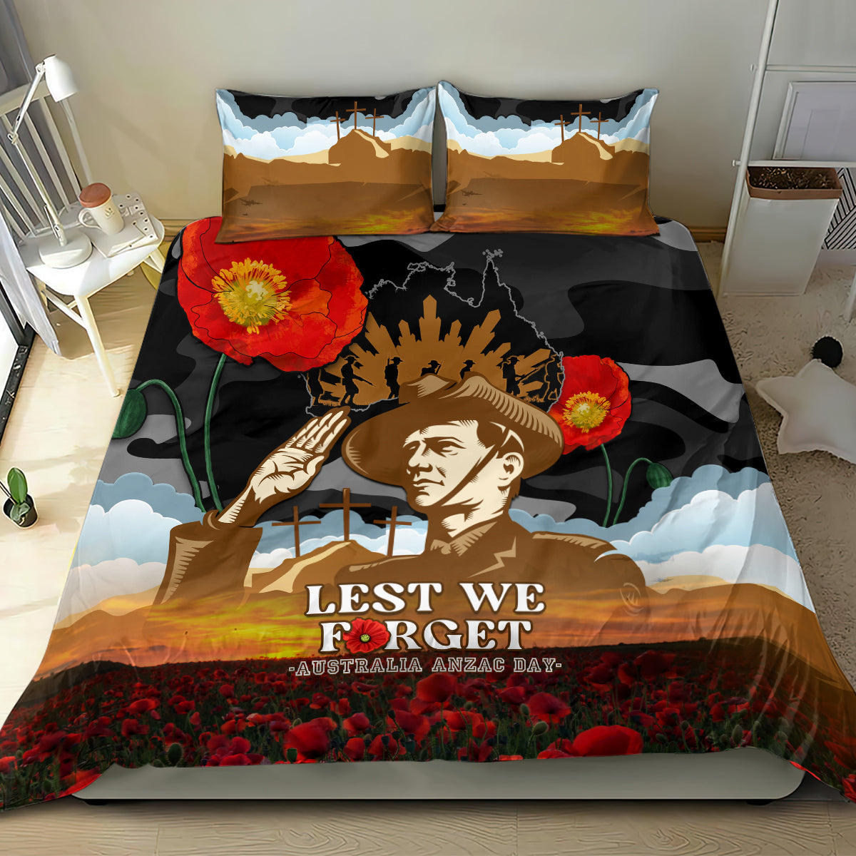 australia-anzac-day-bedding-set-lest-we-forget-australian-army-corps