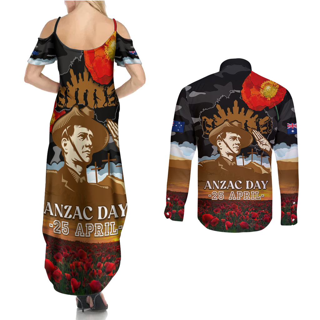 australia-anzac-day-couples-matching-summer-maxi-dress-and-long-sleeve-button-shirt-lest-we-forget-australian-army-corps