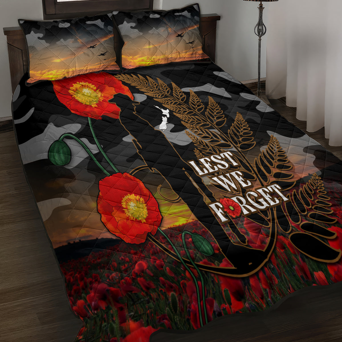 new-zealand-anzac-day-quilt-bed-set-lest-we-forget-silver-fern-with-camouflage