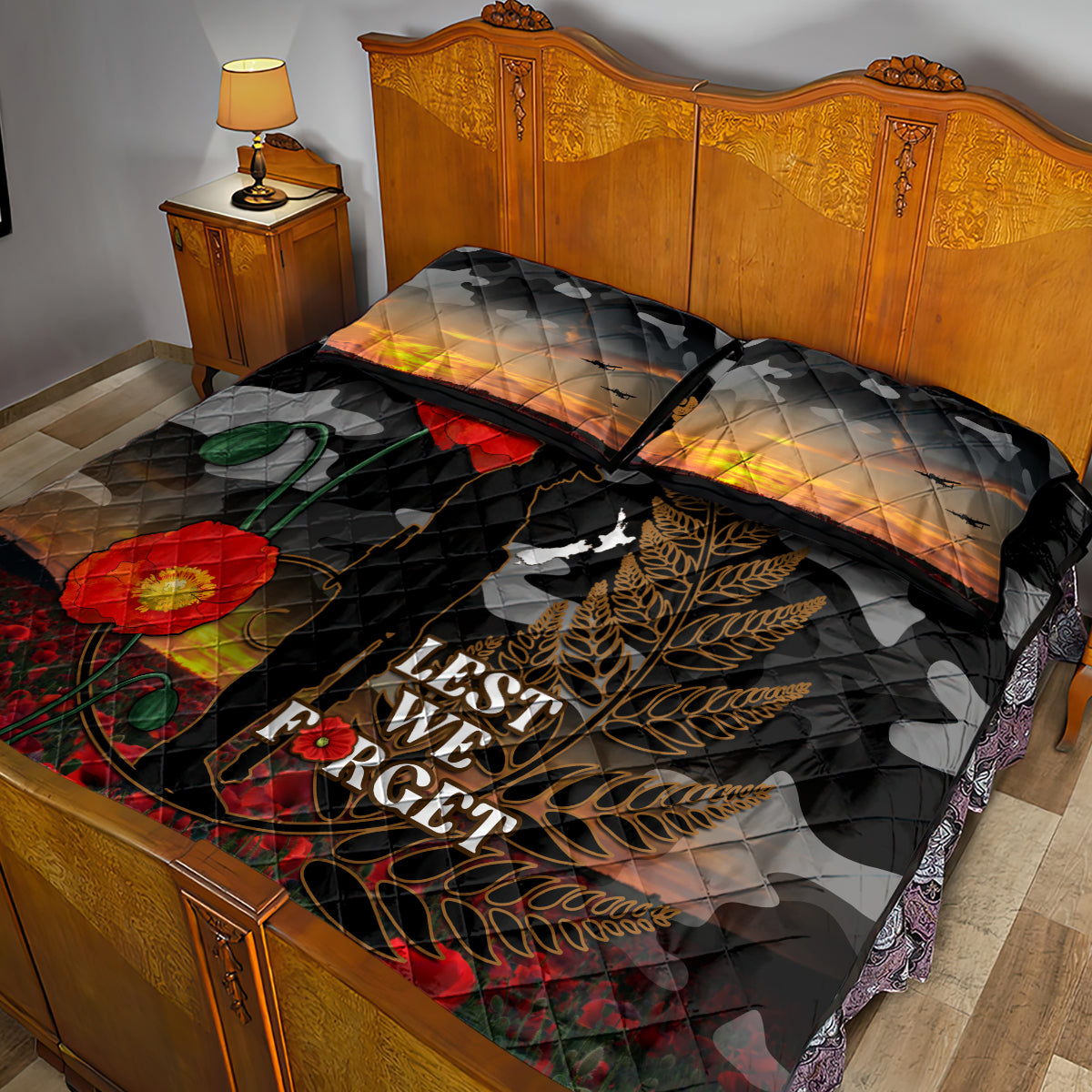 new-zealand-anzac-day-quilt-bed-set-lest-we-forget-silver-fern-with-camouflage